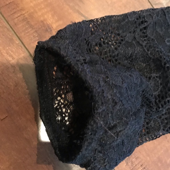 NWT George Black Lace long sleeve Shirt size Medium - Picture 6 of 8